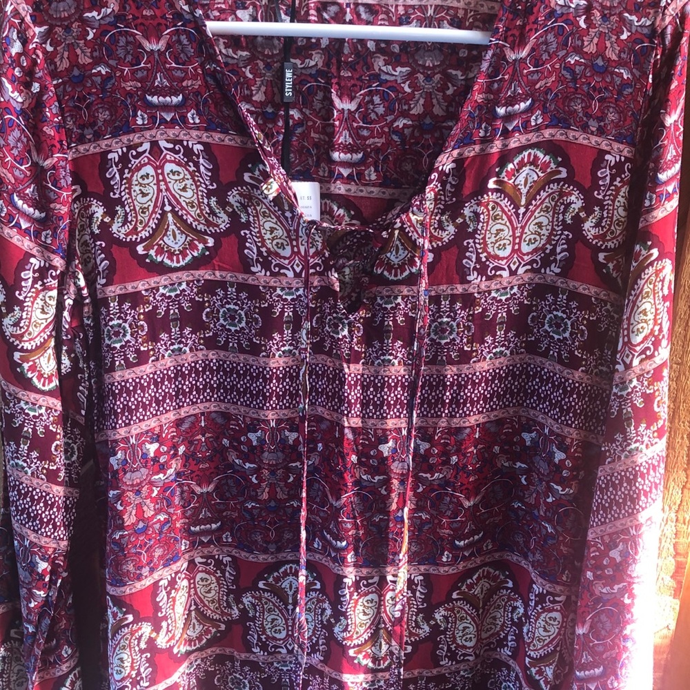 Stylewe Women Floral Blouse Size M